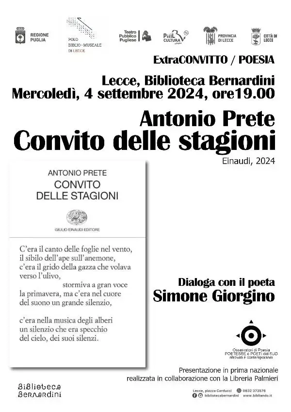 "CONVITO DELLE STAGIONI" DI ANTONIO PRETE